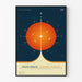 Decorative Poster Deep Space Atomic Clock - Space Theme Orange
