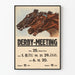 Vintage Derby Meeting Poster - Equestrian Race and Elegance
