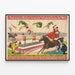 Vintage circusposter Barnum & Bailey, paardenact en luchtacrobaten — ingelijst kunstwerk aan de muur