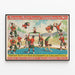 Vintage Barnum & Bailey Poster - Acrobat Troupe in Kilts — framed artwork on a wall