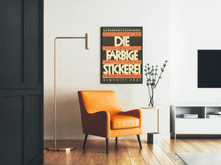 Vintage poster for the exhibition Die Farbige Stickerei 1927