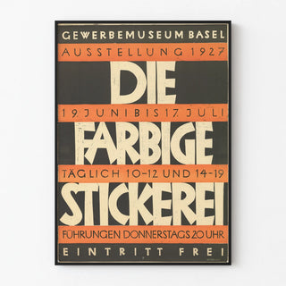 Vintage poster for the exhibition Die Farbige Stickerei 1927