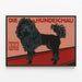 Vintage poster tentoonstelling honden Die Hundeschau 1908 — ingelijst kunstwerk aan de muur