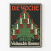 Vintage poster Die Woche kerstnummer met kerstkaarsen