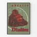 Vintage poster overgewicht dinitra met rode Boeddha