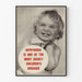 Vintage poster over bewustwording van difterie bij kinderen