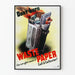 Vintage Poster Gooi het gebruikte papier niet weg oorlog