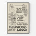 Vintage poster waarschuwingssignaal telefoons afgeluisterd