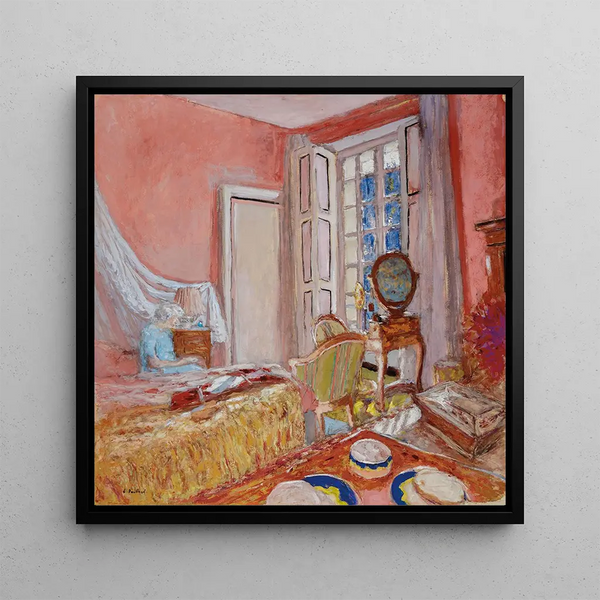 Kunstdruk Madame Hessel in de roze kamer in Les Clayes - Édouard Vuillard