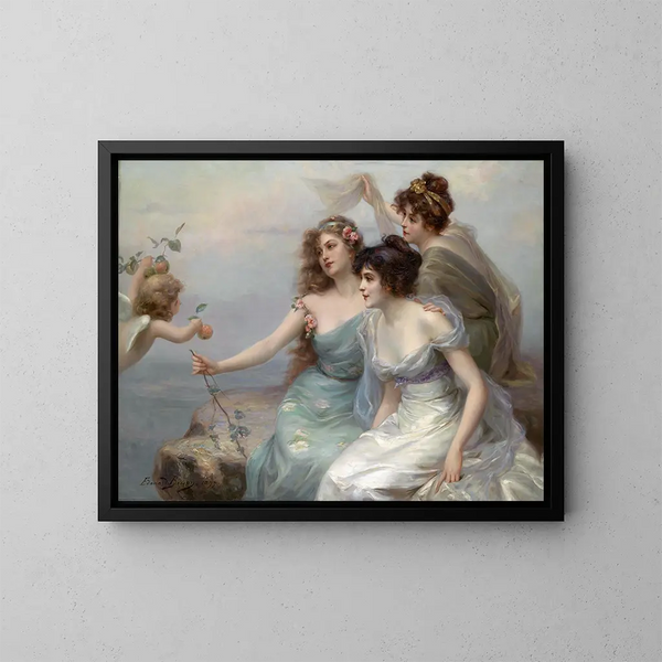 De drie Graces - Édouard Bisson — ingelijst kunstwerk aan de muur