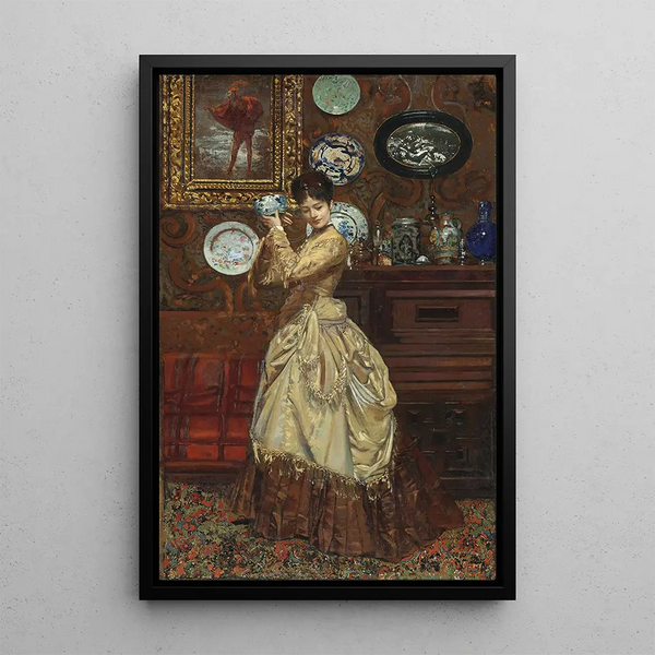 douard Frdric Wilhelm Richter - Admiring the porcelain.webp