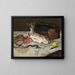 Natuurgetuigenis met vissen - Édouard Manet — ingelijst kunstwerk aan de muur