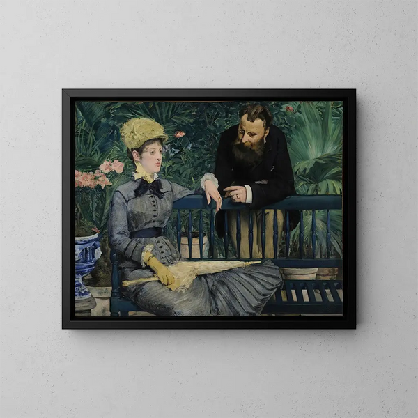 in het conservatorium - Édouard Manet — ingelijst kunstwerk aan de muur