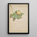 Letter decorated with a snail on a leaf - Édouard Manet — framed artwork on a wall
