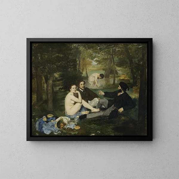 Lunch op het gras - Édouard Manet — ingelijst kunstwerk aan de muur