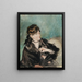 Portret van Berthe Morisot met waaier - Édouard Manet — ingelijst kunstwerk aan de muur