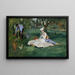 De familie Monet in hun tuin in Argenteuil - Édouard Manet — ingelijst kunstwerk aan de muur