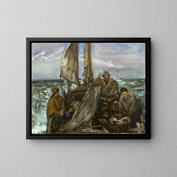 De Zeearbeiders - Édouard Manet — ingelijst kunstwerk aan de muur