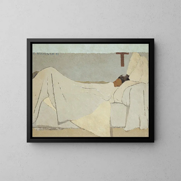 In bed - Édouard Vuillard — ingelijst kunstwerk aan de muur