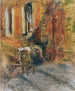 van twee zittende figuren op de treden van een huis - Édouard Vuillard — weergave van het kunstwerk