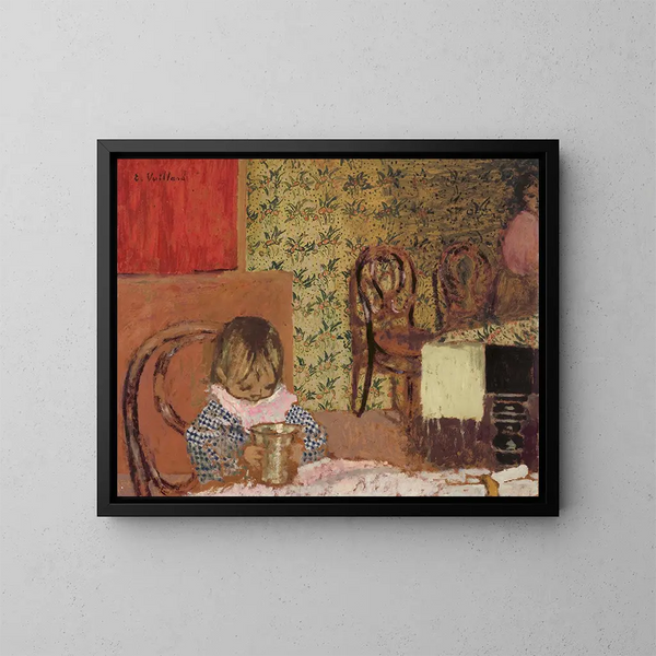 Kind met een beker - Édouard Vuillard — ingelijst kunstwerk aan de muur