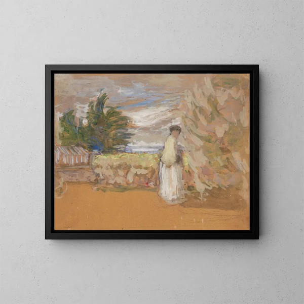Vrouw in de tuin - Édouard Vuillard — ingelijst kunstwerk aan de muur