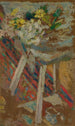 Bloemen op een krukje - Édouard Vuillard — weergave van het kunstwerk