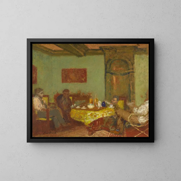 De conversatie bij de Natanson-Valvins - Édouard Vuillard — ingelijst kunstwerk aan de muur