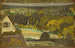 venster landschapsschilderij met uitzicht op de bossen - Édouard Vuillard — weergave van het kunstwerk