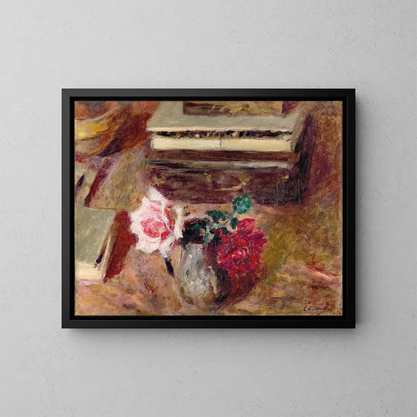 De Twee Rozen en het Potlooddoosje - Édouard Vuillard — ingelijst kunstwerk aan de muur