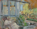 Madame Hessel lezend op het terras van Clos Cézanne - Édouard Vuillard — weergave van het kunstwerk