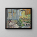 Madame Hessel lezend op het terras van Clos Cézanne - Édouard Vuillard — ingelijst kunstwerk aan de muur
