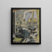 Madame Vuillard die naast het raam naait – Édouard Vuillard — ingelijst kunstwerk aan de muur