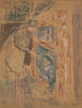 Madame Vuillard voor de open haard - Édouard Vuillard — weergave van het kunstwerk