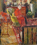 Madame Vuillard in rode badjas - Édouard Vuillard — weergave van het kunstwerk