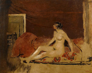 douard Vuillard - Nude on a Blanket with a Red Floral Pattern.webp