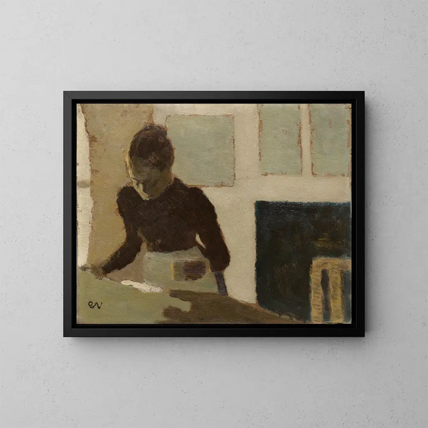 Vrouw die strijkt - Édouard Vuillard — ingelijst kunstwerk aan de muur