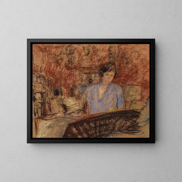 Studie voor het portret van Madame Lucien Sauphar - Édouard Vuillard — ingelijst kunstwerk aan de muur