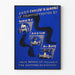 Vintage poster over de vroege behandeling van kanker door chirurgie en radiotherapie