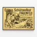 Vintage Poster Eidgen Schützenfest Frauenfeld 1890 — framed artwork on a wall