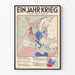 Historical cartographic poster - A year of war in Europe 1939-1940
