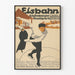 Vintage poster Eisbahn Schöneberger Stadtpark Berlijn - Retro muurschildering kunstschaatsen