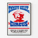 Vintage poster in Emmett Kelly Jr. stijl voor circussen