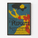 Kleurrijke decoratieve theaterposter met vrouw in kostuum