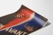 Vintage poster En avant - Driekleurige muurschildering decoratie