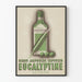 Vintage poster of Eucalyptine Le Brun syrup and capsules