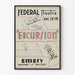 Vintage poster van Excursion Federal Theatre door Victor Wolfson