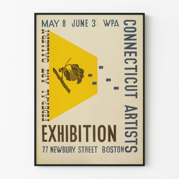 WPA Connecticut Artistieke Tentoonstellingsposter - Vintage Muurdecoratie