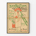 Vintage poster van de tentoonstelling van artistieke posters Cirque de Reims 1896