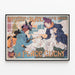Vintage poster van de witte tentoonstelling op Place Clichy — ingelijst kunstwerk aan de muur